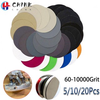 Chink แผ่นกระดาษทรายซิลิคอนคาร์ไบด์ ทรงกลม 60-10000 ช่อง 5 10 20 ชิ้น