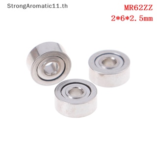 Strongaromatic ตลับลูกปืนเม็ดกลม โลหะ ขนาดเล็ก MR62ZZ (2X6X2.5 มม.) 10 ชิ้น