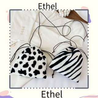 Ethel1 กระเป๋าสะพายไหล่ ผ้ากํามะหยี่ขนนิ่ม แฟชั่นฤดูใบไม้ร่วง และฤดูหนาว