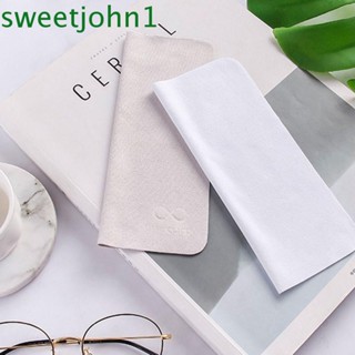 Sweetjohn ผ้าไมโครไฟเบอร์ ลายตัวอักษร สีพื้น เรียบง่าย สําหรับทําความสะอาดแว่นตา โทรศัพท์ หน้าจอ คอมพิวเตอร์ 10 ชิ้น