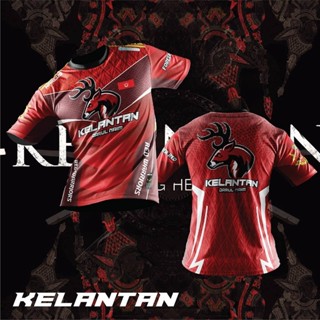 เสื้อกีฬาแขนสั้น ลายทีม Kelantan Jersey Lelaki Baju Jersey Kelantan 2023 พลัสไซซ์