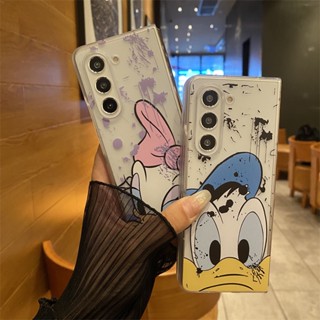 เคสโทรศัพท์มือถือ PC แข็ง กันกระแทก ลายการ์ตูนโดนัลด์ดั๊ก ดอกเดซี่ สําหรับ Samsung galaxy z FOLD5 fold 4 3 2 galaxy z Flip5 flip4 flip 3 2