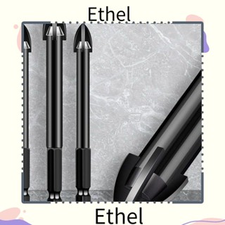 Ethel1 ชุดดอกสว่านเจาะกระเบื้อง เซรามิค หกเหลี่ยม สีดํา คุณภาพสูง 3 4 5 6 8 10 12 มม.