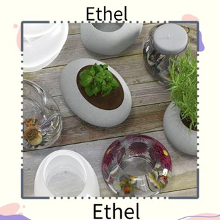 Ethel1 แม่พิมพ์ซิลิโคนเรซิ่น อีพ็อกซี่ รูปกระถางดอกไม้ สีขาว สําหรับทําเทียน DIY