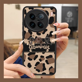 heat dissipation Silica gel Phone Case For VIVO X90 Pro+ 5G/X90 Pro Plus/V2227A simple cute leather funny