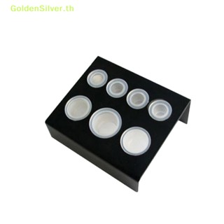 Goldensilver ใหม่ ที่วางแก้วหมึกสัก แบบสเตนเลส 7 ถ้วย สีดํา