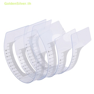 Goldensilver ไม้บรรทัดลายฉลุ ใช้ซ้ําได้ สําหรับวัดคิ้ว 4 ชิ้น