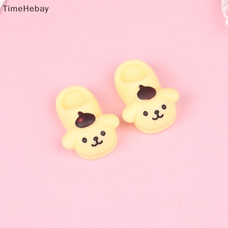 Timehebay รองเท้าแตะจําลอง ขนาดเล็ก สําหรับตกแต่งบ้านตุ๊กตา 1:12 DIY 1 คู่