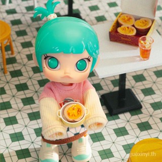 ตุ๊กตาฟิกเกอร์ POP MART POP MART Molly Little Gourmet 1/12 BJD J2RS ของเล่นสําหรับเด็ก