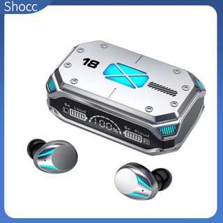 Shocc M41 หูฟังสเตอริโอไร้สาย พร้อมเคสชาร์จ กันน้ํา ตัดเสียงรบกวน หน้าจอ LED