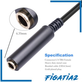 [Figatia2] สายเคเบิลอะแดปเตอร์ 6.35 มม. ตัวเมีย เป็น XLR ตัวผู้ 3 Pin สําหรับกีตาร์ เปียโน