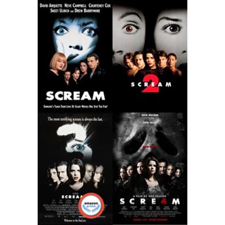 ใหม่! ดีวีดีหนัง SCREAM 1 - 4 - สครีม หวีดสุดขีด ภาค 1 - 4 (เสียง ไทย/อังกฤษ ซับ ไทย/อังกฤษ) DVD หนังใหม่