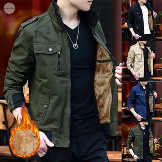 GORGEOUS~Men Mens Bomber Jacket Classic Long Sleeve Outerwear Padded Casual Coats