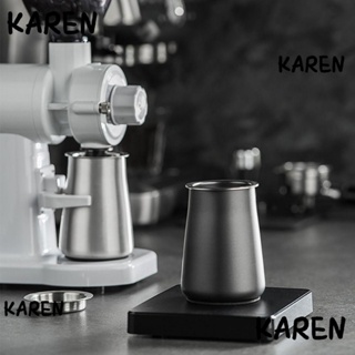 Karen ถ้วยกรองกาแฟ สเตนเลส สีเงิน พร้อมฝาปิด