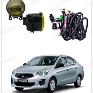 (เลนส์สีเหลือง) ไฟตัดหมอก และไฟตัดหมอก สําหรับ Mitsubishi Mirage G4 2012 2013 2014 2015 2016 2017 2018 2019 2020 2021