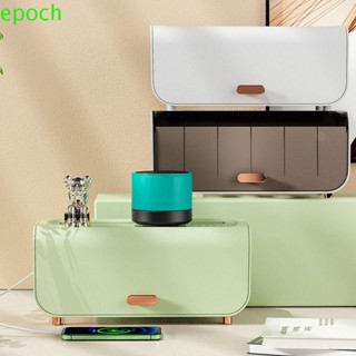 Epoch กล่องเก็บสายเคเบิล 1 ชิ้น หรูหรา เดสก์ท็อป กันน้ํา พร้อมฝาครอบ กล่องเก็บสายไฟ