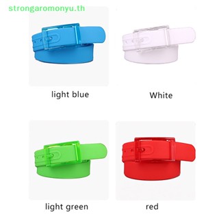 Strongaromonyu เข็มขัดซิลิกาเจล พลาสติก สีแคนดี้ แฟชั่นสําหรับผู้ชาย และผู้หญิง