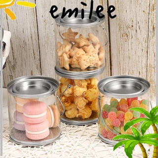 Emilee ถังสีใส ขนาดเล็ก พร้อมฝาปิด สําหรับบ้าน 12 ชิ้น