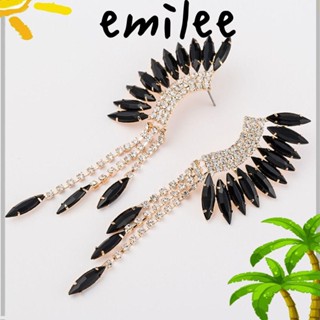 EMILEE ต่างหูสตั๊ด ประดับคริสตัล พลอยเทียม สําหรับผู้หญิง ปาร์ตี้