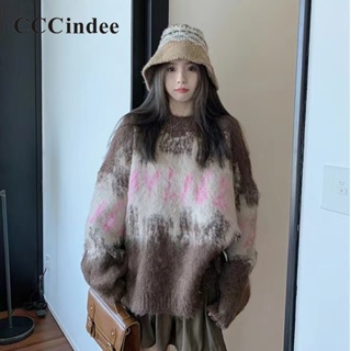 Cccindee ใหม่ เสื้อกันหนาวลําลอง คอกลม แขนยาว ทรงหลวม แฟชั่นสําหรับสตรี 2023