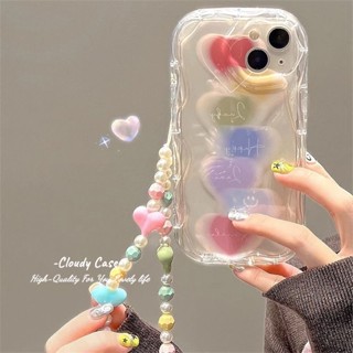 เคสป้องกันโทรศัพท์มือถือ แบบนิ่ม ลายหัวใจ สีสันสดใส สําหรับ iPhone 15 XR 14 13 11 12 Pro Max 8 7 6 6s Plus SE 2020 XS Max