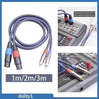 [Dolity1] แผ่นเชื่อมต่อเสียงสเตอริโอ HiFi Dual XLR Female เป็น Dual RCA Male สําหรับไมโครโฟน ทีวี คอมพิวเตอร์