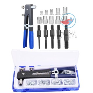 86PCS Rivet Nut Tool Kit Set Blind Rivet Nut Hand Riveter Wrench Threaded Insert Tool Rivet Nut  with Metric Rivet Nuts Assortment M3 M4 M5 M6 M8