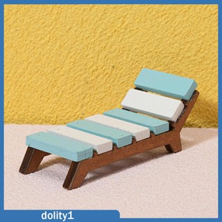 [Dolity1] เก้าอี้ชายหาดไม้ แฮนด์เมด ขนาดเล็ก สําหรับตกแต่งบ้านตุ๊กตา 1/12 DIY