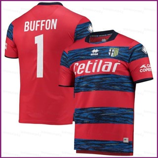 เสื้อยืดแขนสั้น ลายทีมชาติฟุตบอล Parma Calcio Goalkeeper Buffon No.1 พลัสไซซ์ สําหรับผู้ชาย และผู้หญิง 2021-22