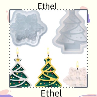 Ethel1 แม่พิมพ์ซิลิโคน รูปเกล็ดหิมะ สําหรับทําเทียน น้ําแข็ง แฮนด์เมด DIY