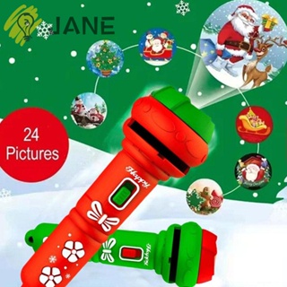 Jane ไฟฉายโปรเจคเตอร์ แบบสไลด์ รูปคริสต์มาส ของเล่นสําหรับเด็ก