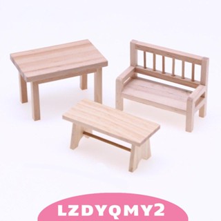 [Lzdyqmy2] โต๊ะน้ําชาไม้ ขนาดเล็ก สําหรับตกแต่งบ้านตุ๊กตา 1/12