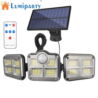 Lumiparty โคมไฟ Led 122 ดวง พลังงานแสงอาทิตย์ พร้อมรีโมตคอนโทรล แบตเตอรี่ลิเธียม 2400mah กันน้ํา สําหรับตกแต่งสวน กลางแจ้ง