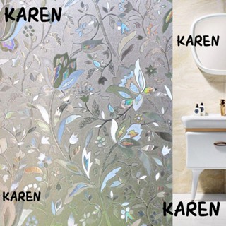 Karen ฟิล์มเลเซอร์ เนื้อแมตต์ สีรุ้ง ใช้ง่าย ไม่ทิ้งรอยกาว สําหรับตกแต่งหน้าต่าง