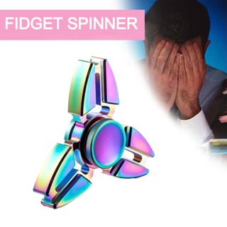 Exzos Fidget Spinner แบบโลหะ หมุนได้ ของเล่นคลายเครียด