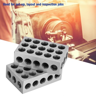 Maxpower 2pcs 25x50x75mm Blocks 23 Holes Milling Parallel Clamping Block Machine อุปกรณ์เสริม