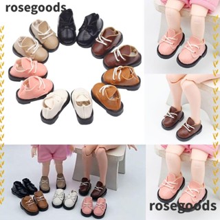 Rosegoods1 รองเท้าบูท หัวกลม ยาว 3.2 ซม. หลากสี อุปกรณ์เสริม สําหรับตุ๊กตา 1/6