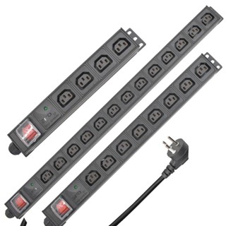 Pdu รางปลั๊กไฟ 16A 3500w 2-22 ทาง C13 ปลั๊กไฟ ไทย (สาย 2 เมตร)