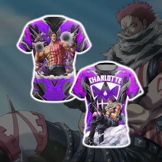 เสื้อยืด พิมพ์ลาย One Piece Charlotte Katakuri 3 มิติ สําหรับผู้ชาย และผู้หญิง