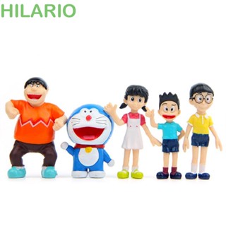 Hilario โมเดลฟิกเกอร์ รูปปั้นอนิเมะญี่ปุ่น Doraemon Minamoto Shizuka ของเล่นสําหรับเด็ก 5 ชิ้น ต่อชุด