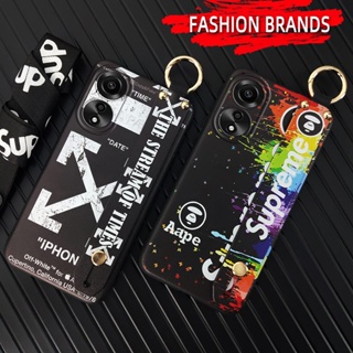 Lanyard Soft case Phone Case For OPPO A78 4G Waterproof Phone Holder Fashion Design trendy Durable Dirt-resistant protective