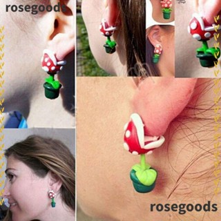 Rosegoods1 ต่างหูดินโพลิเมอร์ รูปดอกไม้ หลายสี เครื่องประดับ สําหรับผู้หญิง