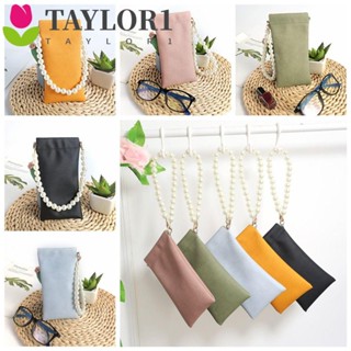 Taylor1 เคสแว่นตากันแดด หนัง PU ปิดในตัว แบบพกพา สีพื้น สําหรับเด็ก