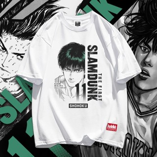 เสื้อยืดลําลอง แขนสั้น พิมพ์ลายอนิเมะ SLAM DUNK SLAM DUNK ทรงหลวม สไตล์ญี่ปุ่น สําหรับคู่รัก 8.11