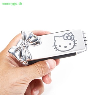 Monnygo หวีแปรงนวดผม พับได้ ป้องกันไฟฟ้าสถิตย์ แบบพกพา ลายการ์ตูนสัตว์น่ารัก พร้อมกระจก