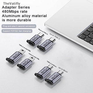 [TheVatifly] อะแดปเตอร์แปลง Usb-C เป็น Micro Usb Mini Usb Type-C ตัวเมีย เป็น Micro Usb ตัวผู้ สําหรับโทรศัพท์ แท็บเล็ต กล้อง อะแดปเตอร์ชาร์จ [Preferred]