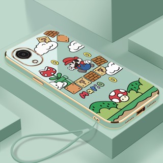 เคส OPPO A17 OPPO A17K เคสโทรศัพท์ Super Mario ซิลิโคน สวย เคสโทรศัพท์ ส่งเชือกเส้นเล็ก