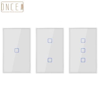 【ONCEMOREAGAIN】Touch Light Switch Shell Material Tempered Glass Panel Touch Switch 433MHz