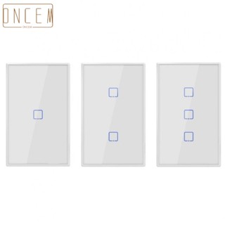 【ONCEMOREAGAIN】Touch Light Switch Shell Material Tempered Glass Panel Touch Switch 433MHz