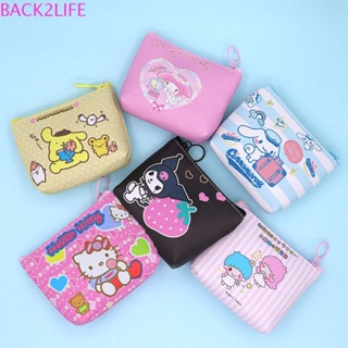 Back2life กระเป๋าใส่เหรียญ หนัง PU ลายแมวคิตตี้ ชินนาม่อนโรล น่ารัก แบบพกพา ขนาดเล็ก แฟชั่นเกาหลี สําหรับผู้หญิง